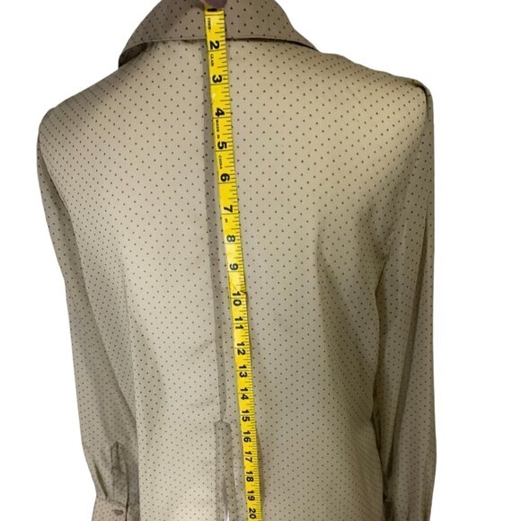 BCBG Generation Sheer Long Sleeve Top Taupe Size Medium - Picture 3 of 8